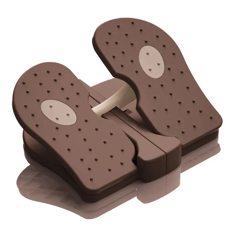 Brown foot stepper device on a white background