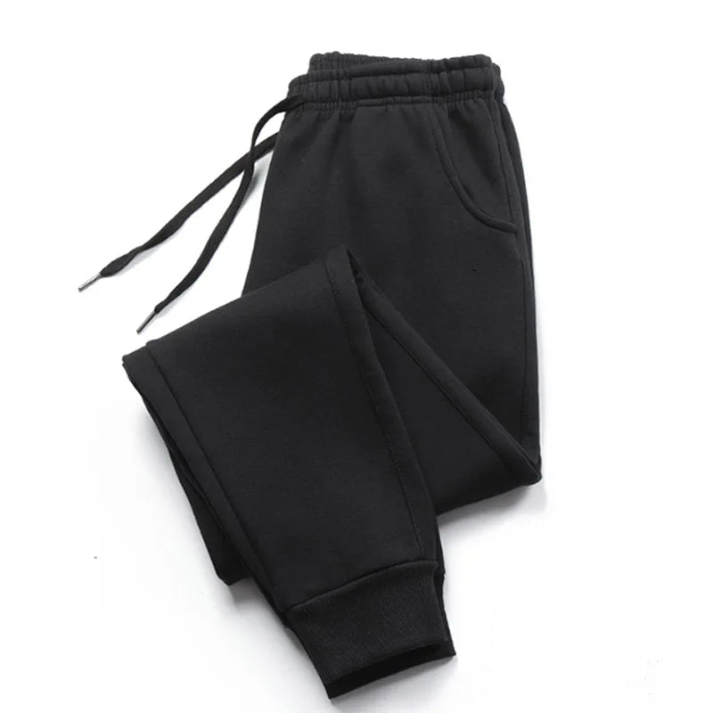 Black sweatpants on a white background
