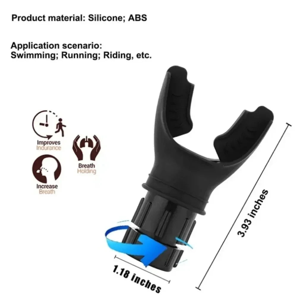 Silicone Breathing trainer Exercise Mouthpiece Exercise Lung Respirator Trainer Training Equipment Fitness Accessories