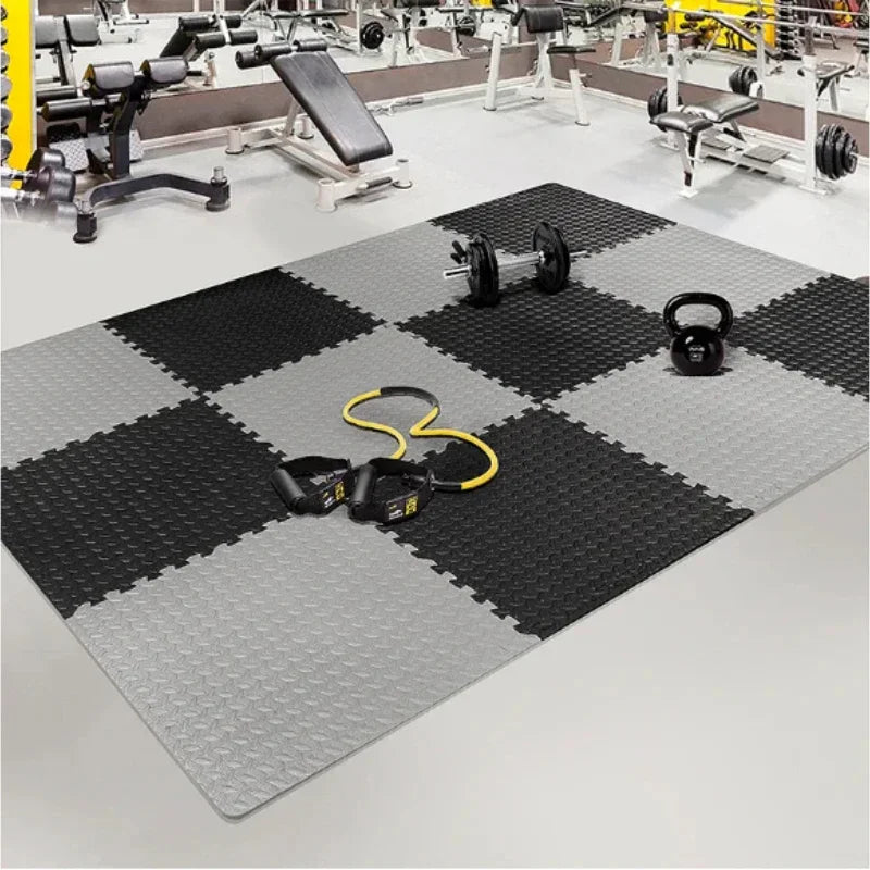 20 Piece Puzzle Fitness Mat Double Sided Interlocking Foam Floor Mat EVA Non Slip Mat Suitable for Yoga and Fitness Equipment