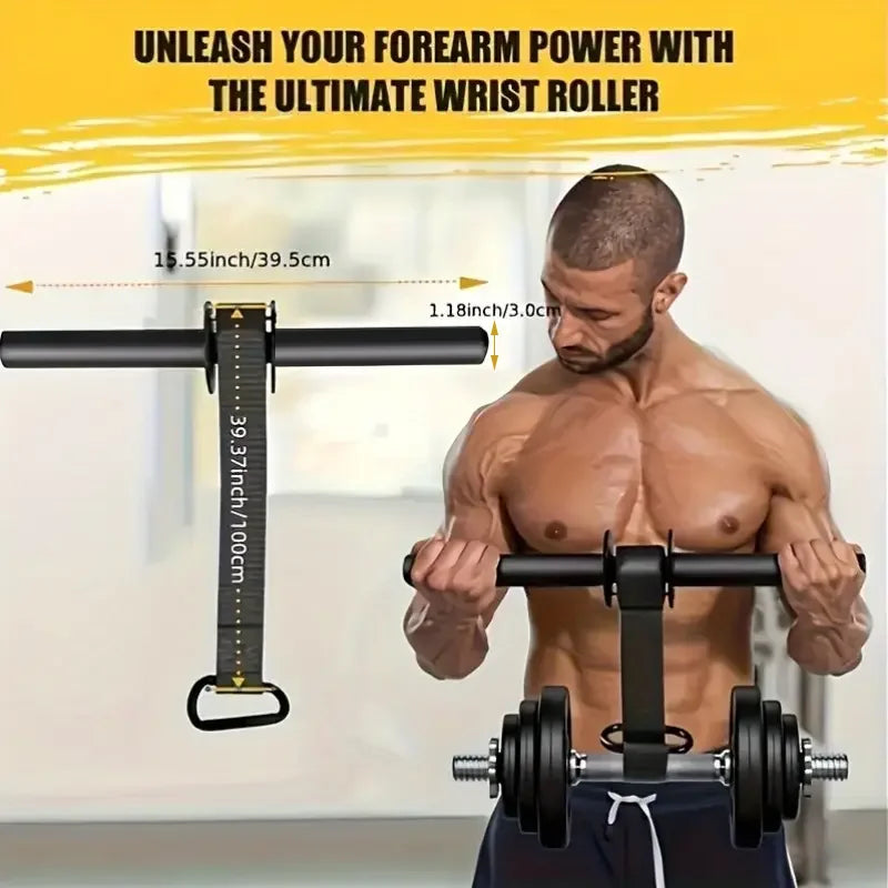 Forearm Strength Trainer Wrist Roller With Thickened Non-Slip Handle Adjustable Belt Wrist Strengtheners Fitness Equipment