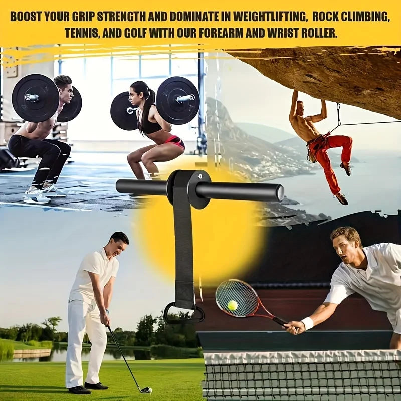 Forearm Strength Trainer Wrist Roller With Thickened Non-Slip Handle Adjustable Belt Wrist Strengtheners Fitness Equipment