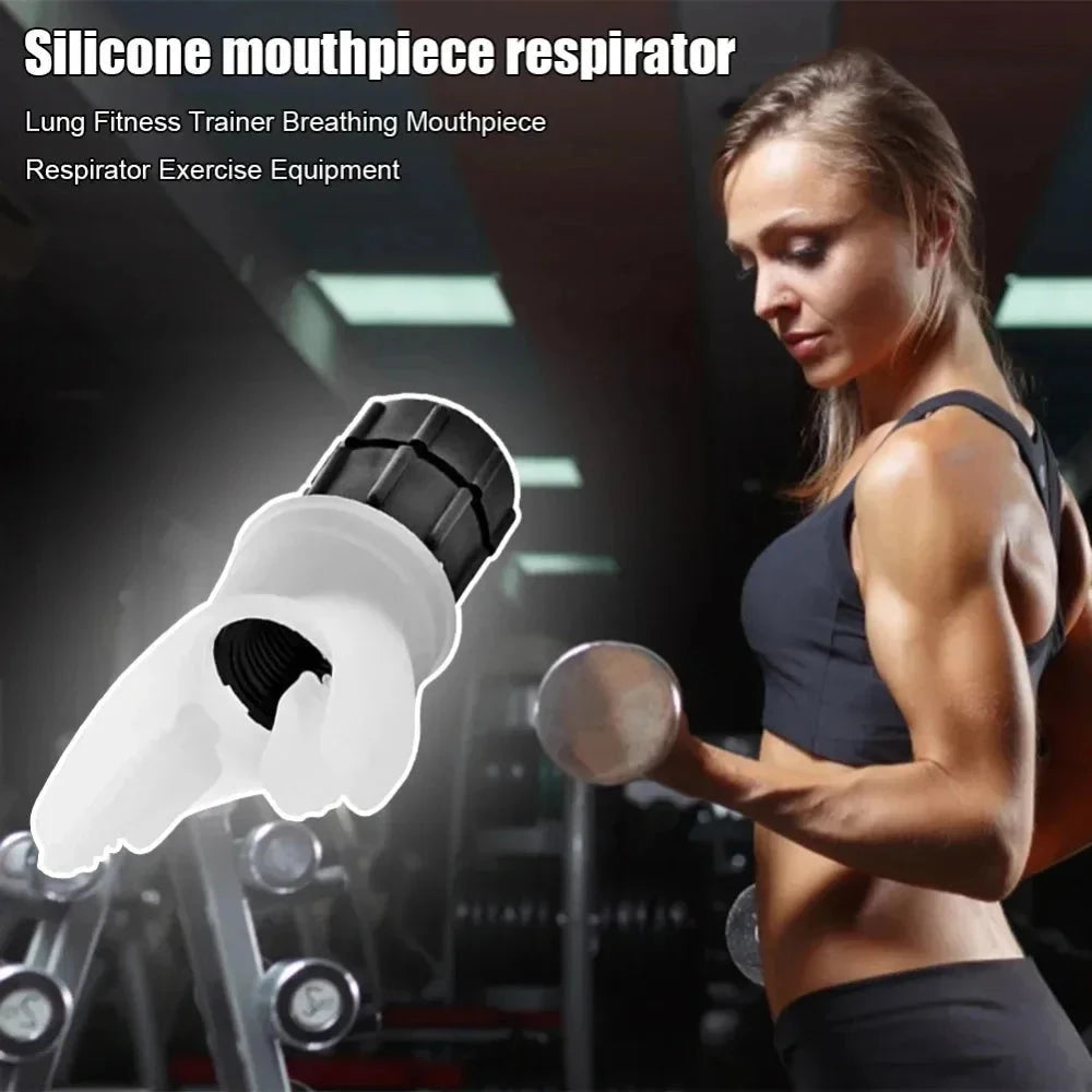 Silicone Breathing trainer Exercise Mouthpiece Exercise Lung Respirator Trainer Training Equipment Fitness Accessories