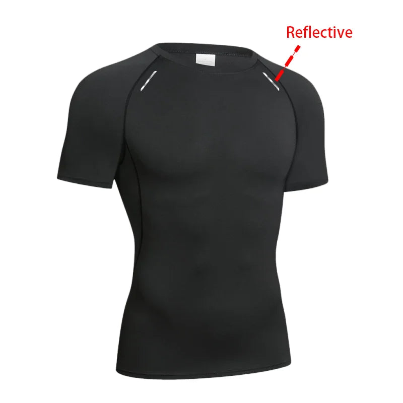 Men’s Reflective Quick Dry Compression Workout Shirt