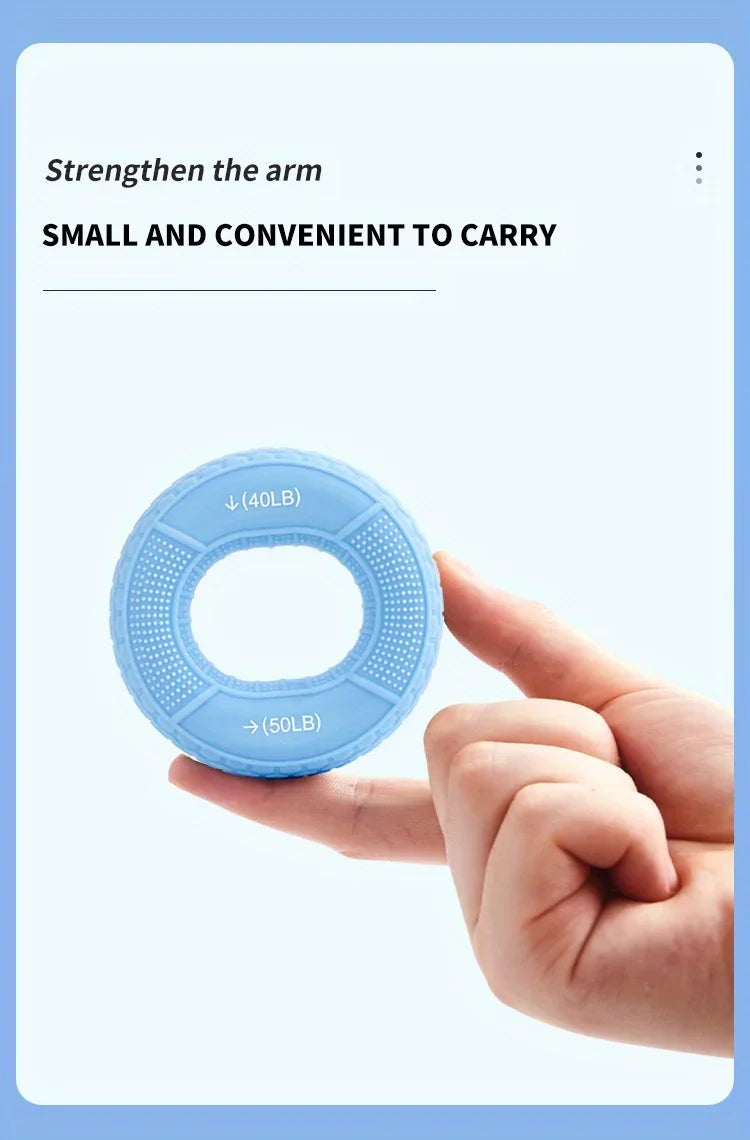 Hand Strengthener Grip Ring Silicone Grip Ring Strength Trainer Ring for Forearm Finger Training for Strength
