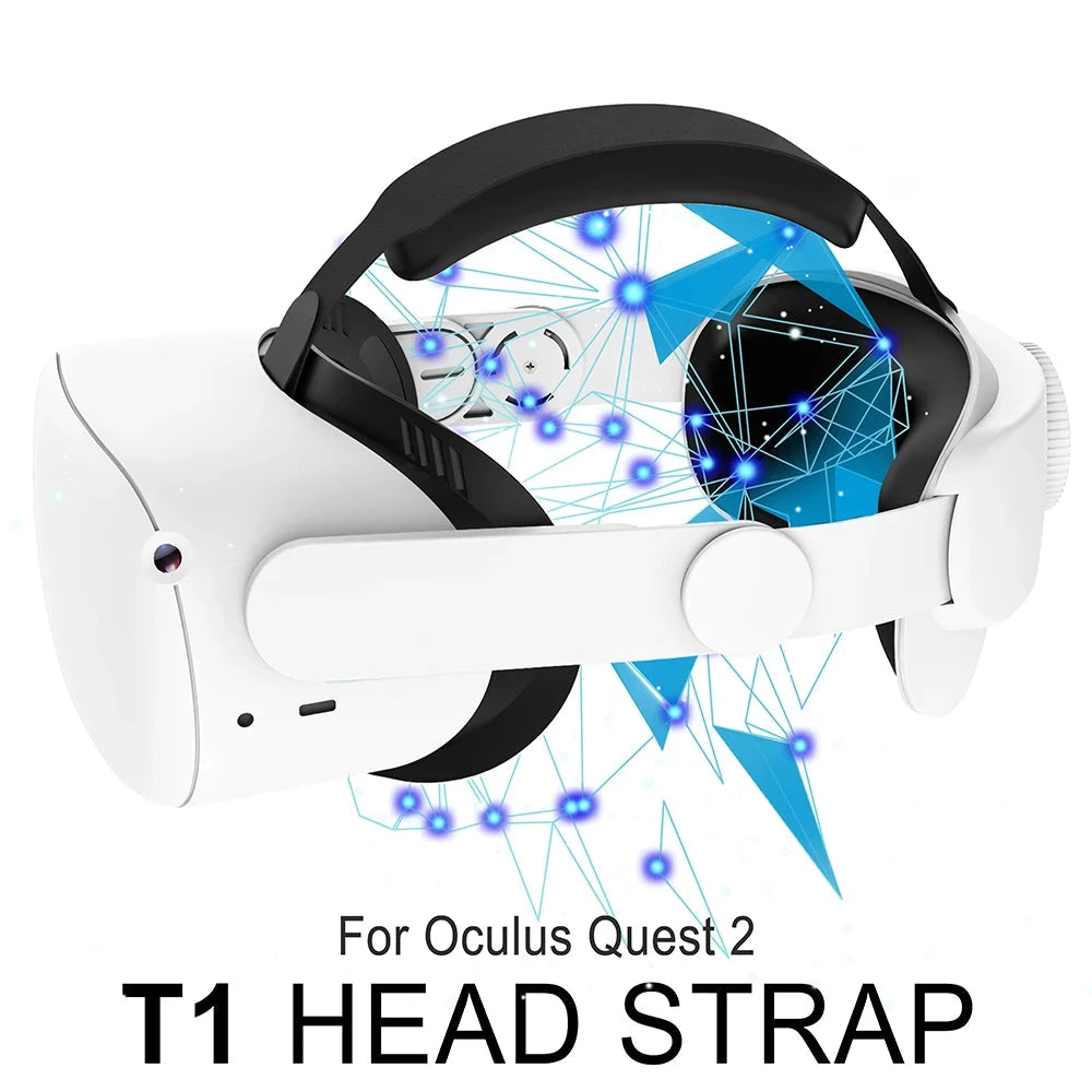 T1 head strap for Oculus Quest 2 with ergonomic design and enhanced support for immersive VR experiences.