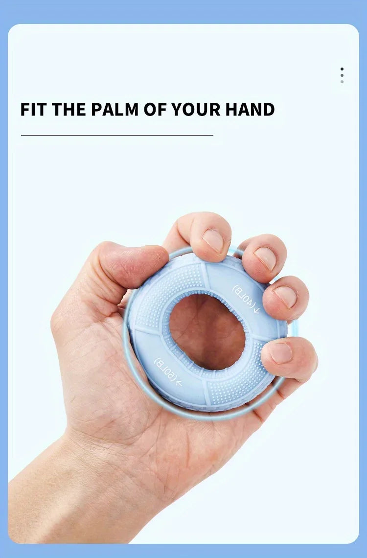 Hand Strengthener Grip Ring Silicone Grip Ring Strength Trainer Ring for Forearm Finger Training for Strength
