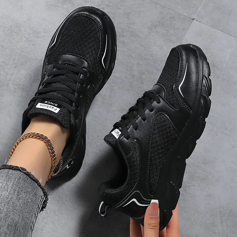 Lady Fitness Women Breathable Sneakers Woman Casual Shoes Cushion Female Comfortable Low Top Sock Sneakers Non-slip Walking Shoe